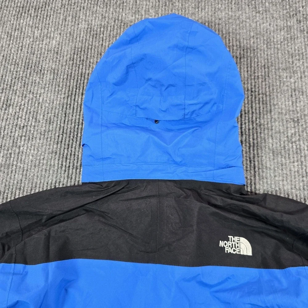 The North Face Jacket Mens Medium Blue Black Gore-Tex Hooded Rain Shell